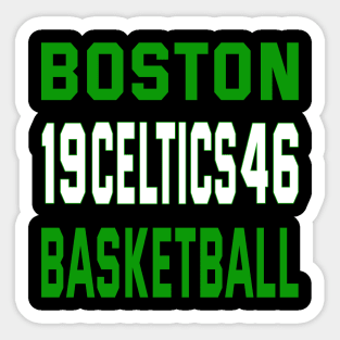 Boston basketball Classic Sticker